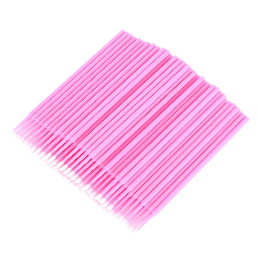 100pcs Disposable Eyelash Extension Applicator Micro Brushes Swab Tools Lint Tattoo Permanent Supplies Extension Mascara Wands
