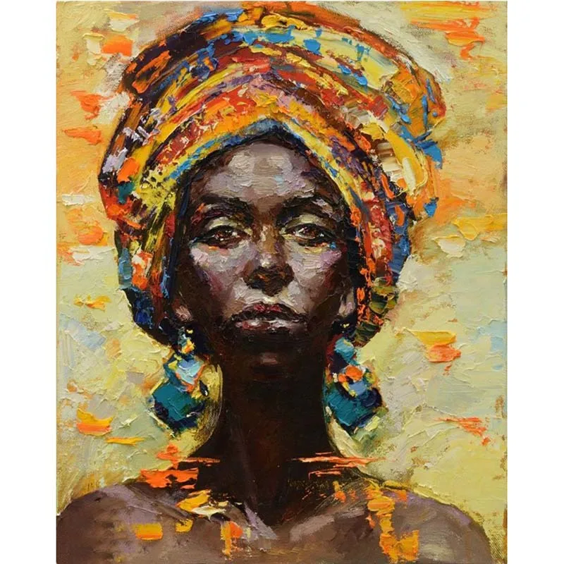 

Handmade Diamond Embroidery New 5D Diy Diamond Painting African Women Cross Stitch Diamond Mosaic Needlework Home Decor