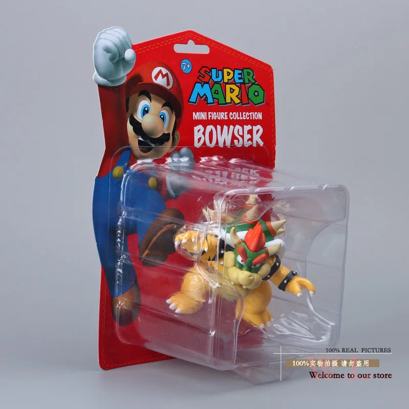 Free Shipping Super Mario Bros Bowser PVC Action Figure Collection Model Toy Doll 3.5\