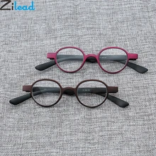 Zilead, портативные маленькие круглые очки для чтения, мягкие, сверхлегкие, анти усталость, смола, пресбиопические очки для женщин и мужчин, унисекс