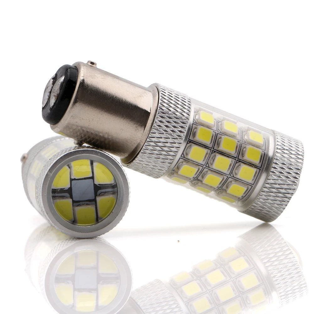 Автостайлинг! 2 шт. S25 1157 BAY15D 2835 42 SMD LED светодиода P21/5 W 1142 с объективом 12 V 24