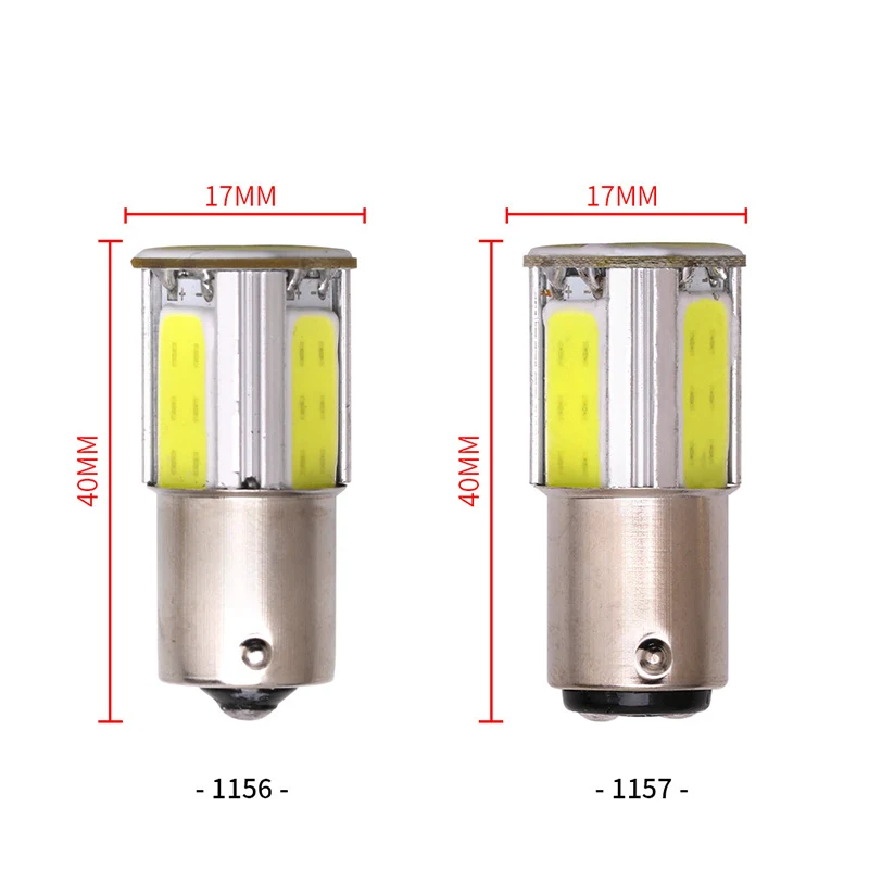 1x1156 BA15S 1157 BAY15D COB светодиодный светильник 1156 1157 светодиодный Поворотный Светильник с обратной парковкой сигнальная лампа синий зеленый желтый белый красный