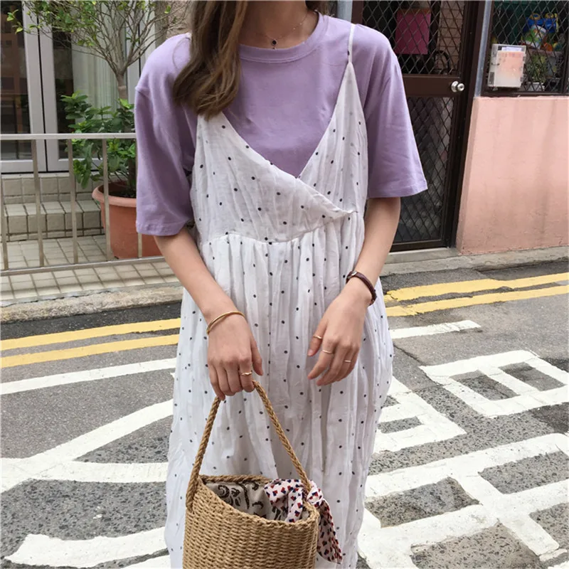 15 Solid Color Women Basic T-shirt Casual O-neck Tee Shirt Harajuku Summer Top Korean Hipster White T Shirt S-XL Dropship TS53 (15)