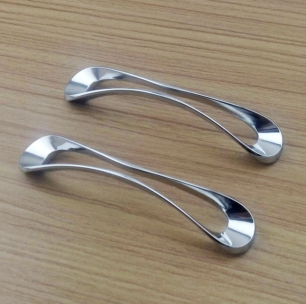 128mm Modern Art Chrome Furniture Hardware Handle Pull Kitchen