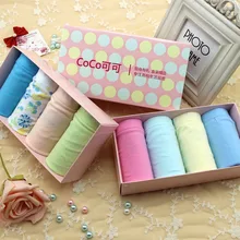 Высококачественные Женские 4 шт/партия удобные хлопковые со средней посадкой трусики женские трусы тонкие бедра плюс размер трусики Подарочная коробка нижнего белья