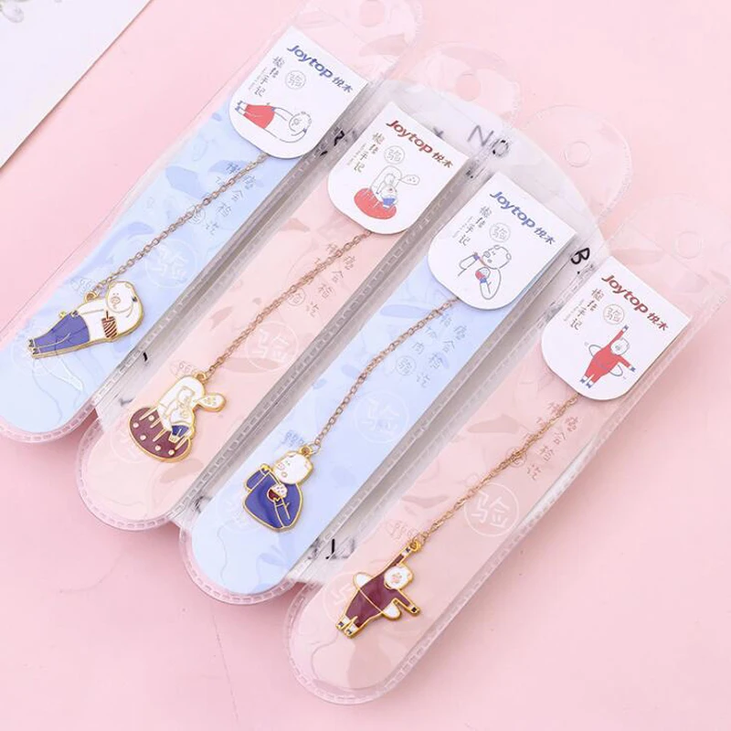 

1pc Kawaii Lazy Pig Metal Bookmark Cute Cherry Blossom Rabbit Bookmarks Books Paper Clips Marker Bookmark Office School Supplies