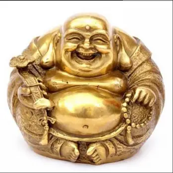 

SCY 17 1029+++Maitreya Ruyi copper Buddha smile Home Furnishing decoration harmony