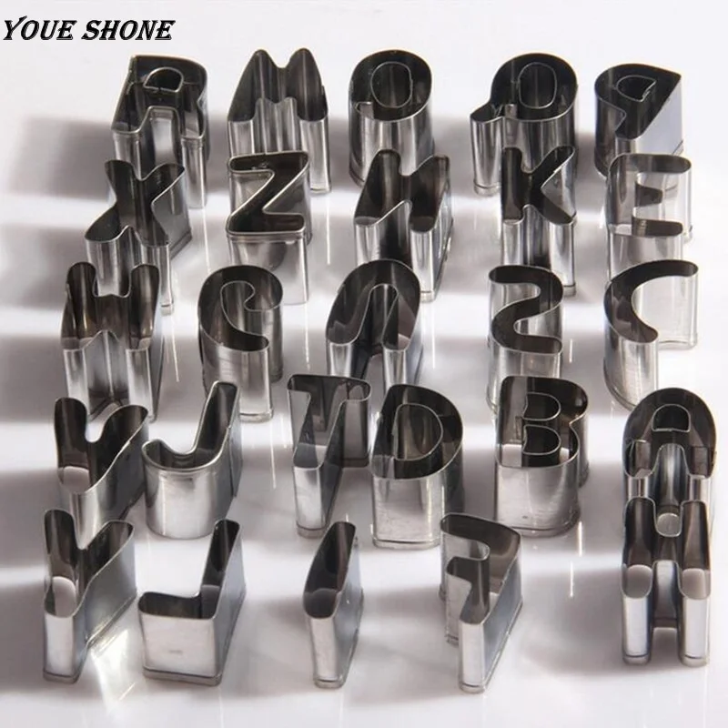 

26 Alphabet Letters Icing Cookie Cake Cutter Mould Decorating Sugarcraft Mold Children recognize Words