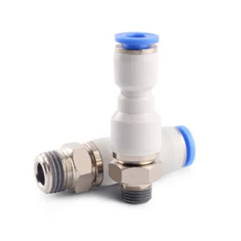 

360 Degree High Speed Rotation 4~12mm Pneumatic Tube Connectors Straight In Quick Fittings Air fitting 1/8"~1/2" male thread