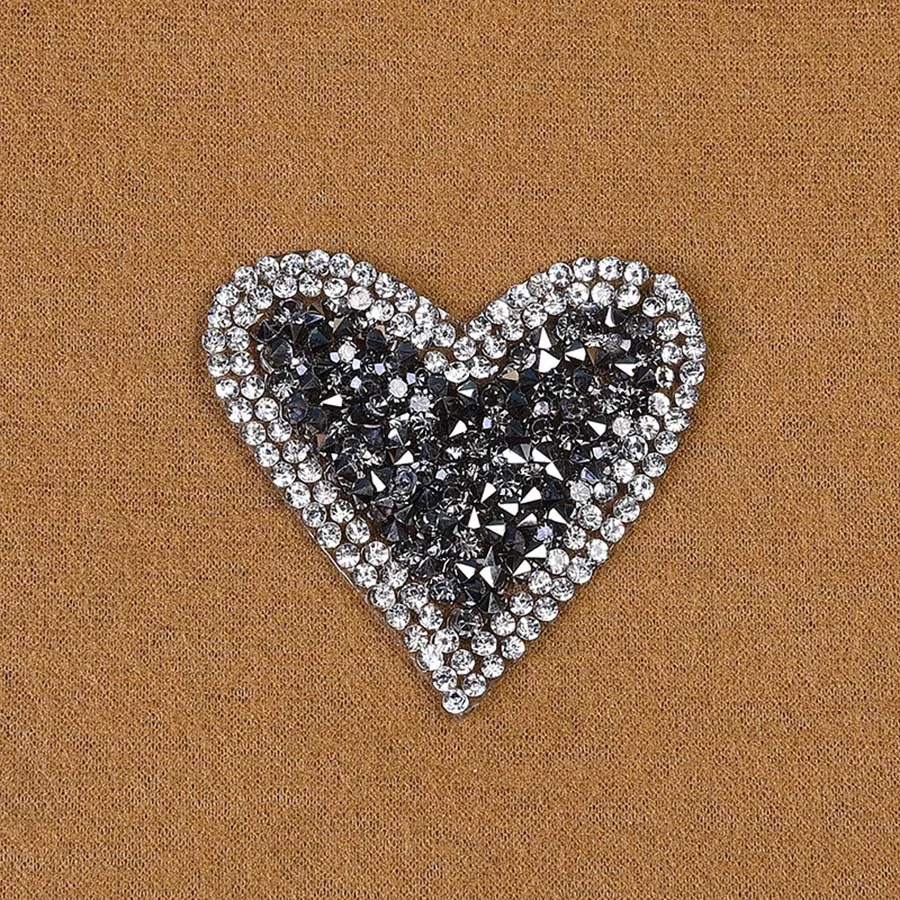 8 Colors Heart Patch Clothes With Rhinestone Washable Patch For Hats Diy Garment Apparel Accessories Patches Bag Sticker01 (4)