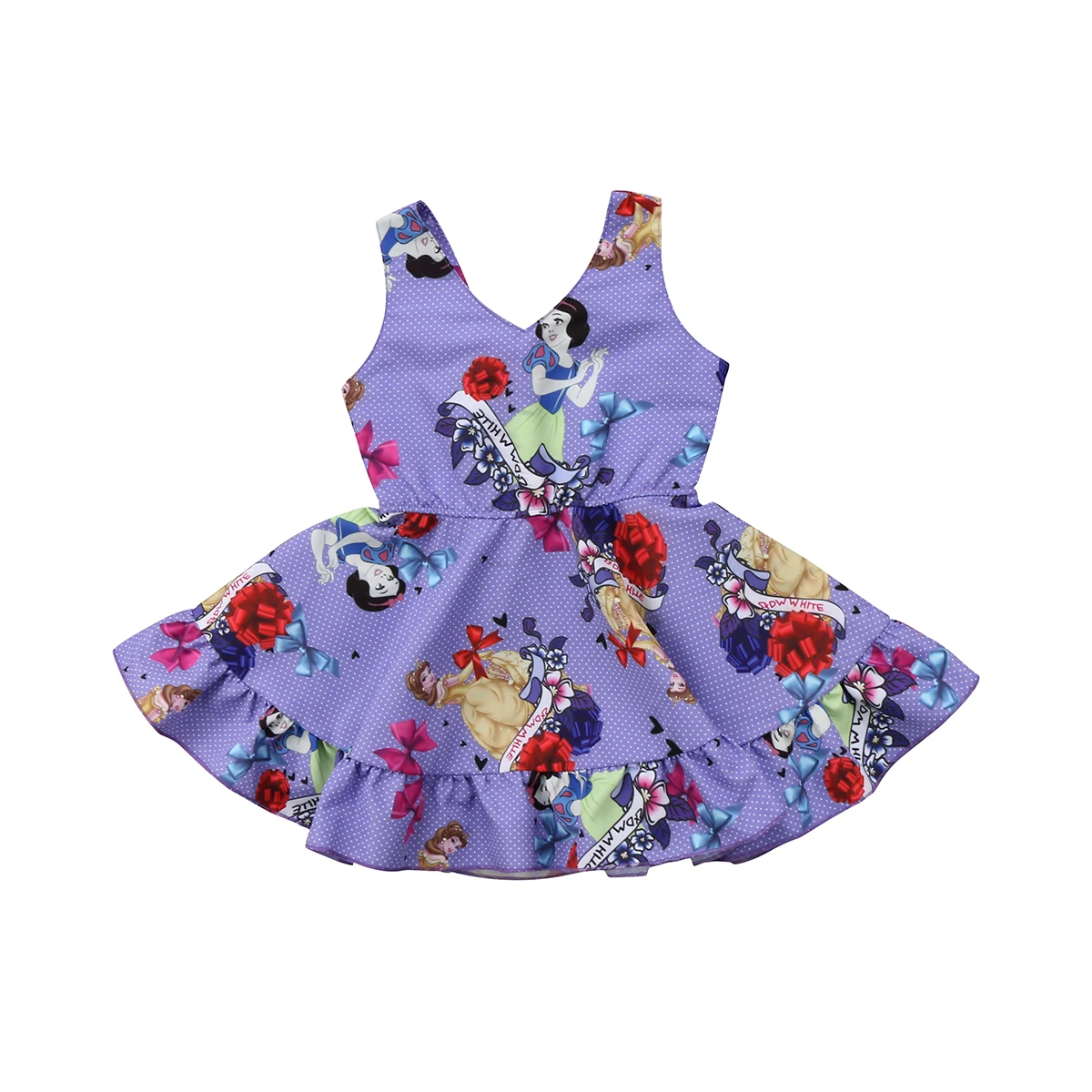 

Princess Kids Baby Girl Dress Cartoon Sleeveless Dress Casual Party Dresses 1-6T
