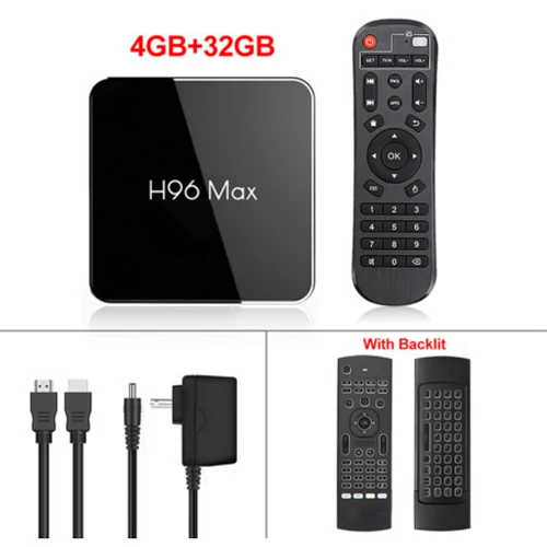 H96 MAX X2 Android tv Box 8,1 4 Гб 64 Гб S905X2 1080P H.265 4K Google Play Store Netflix Youtube H96MAX Smart tv box медиаплеер - Цвет: 4GB 32GB MX3 No voic