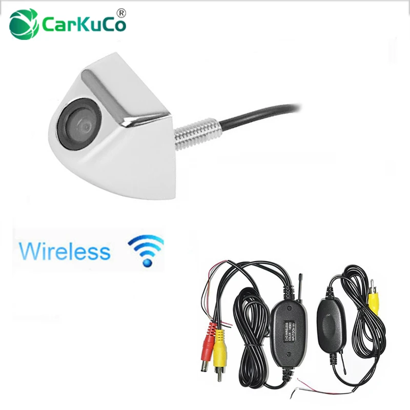 

2.4Ghz Wirless Backup Reverse Rear View Camera Wireless Transmitter and Receiver Parking Kit for Car Rearview Monitor Mirror DVD