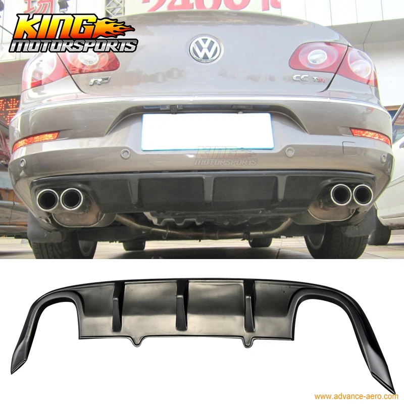 

For 08-12 Volkswagen CC R-Line PP Rear Bumper Lip Diffuser Spoiler