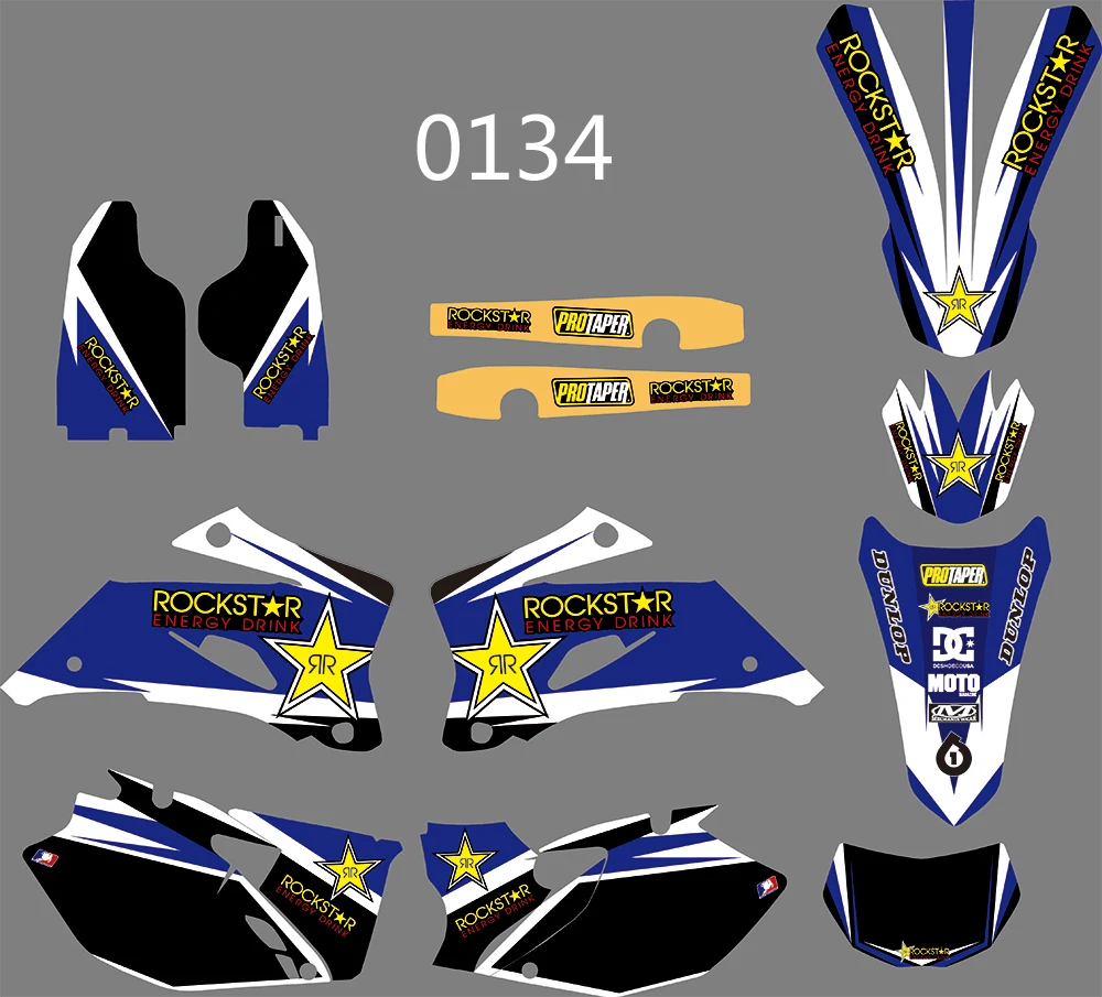 

6 STYLES TEAM GRAPHICS BACKGROUNDS DECALS STICKERS FOR YAMAHA WR250F 2007-2013 & WR450F 2007 2008 2009 2010 2011