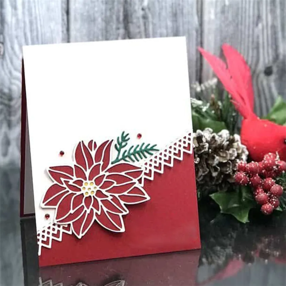 DiyArts цветок НОЖЕЙ умирает Poinsettia цветы ножи для вырубки скрапбукинг Craft Card 132*125 мм резка металла цветок нож для вырубки