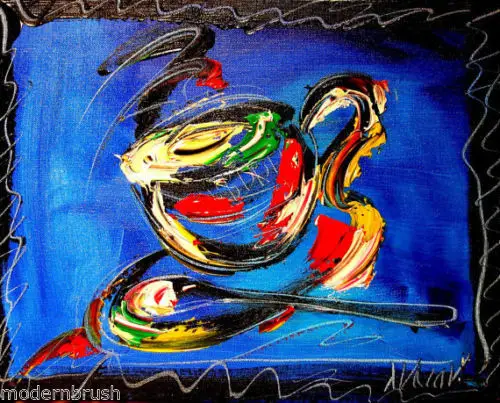 COFFEE BY MARK KAZAV Modern Original Abstract Painting St345Y | Дом и сад