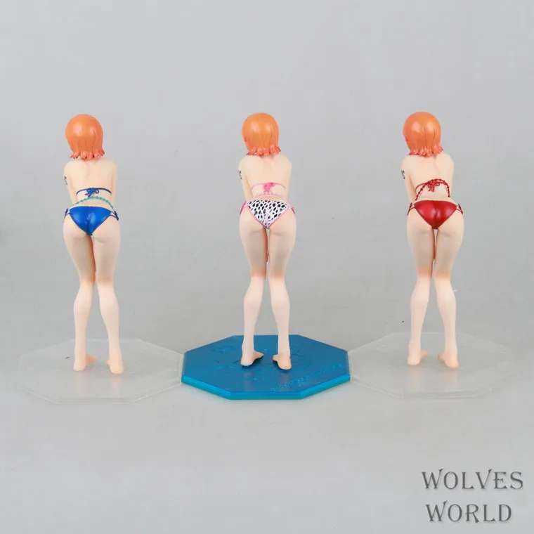 Anime One Piece pop NAMI bikini traje de baño sexy figura brinquedos PVC figura de acción juguetes figuras modelo muñeca niños Juguetes 3 color Anime One Piece pop NAMI bikini traje de baño sexy figura brinquedos PVC figura de acción juguetes figuras modelo muñeca niños Juguetes 3 color