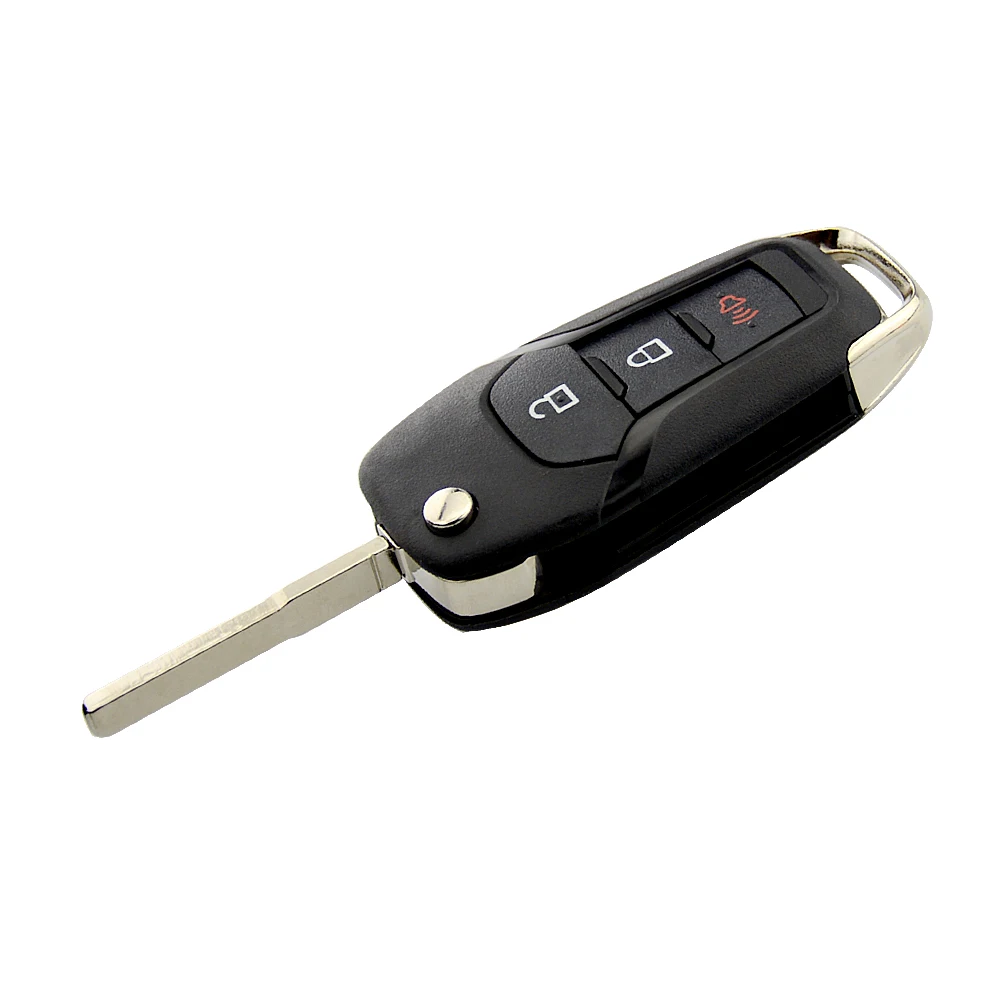 Чехол для ключей OkeyTech для Ford, 3/4 кнопка, откидной, складной, дистанционный, Автомобильный ключ, корпус, нерезанное лезвие, сменный брелок для Edge Explorer Fusion