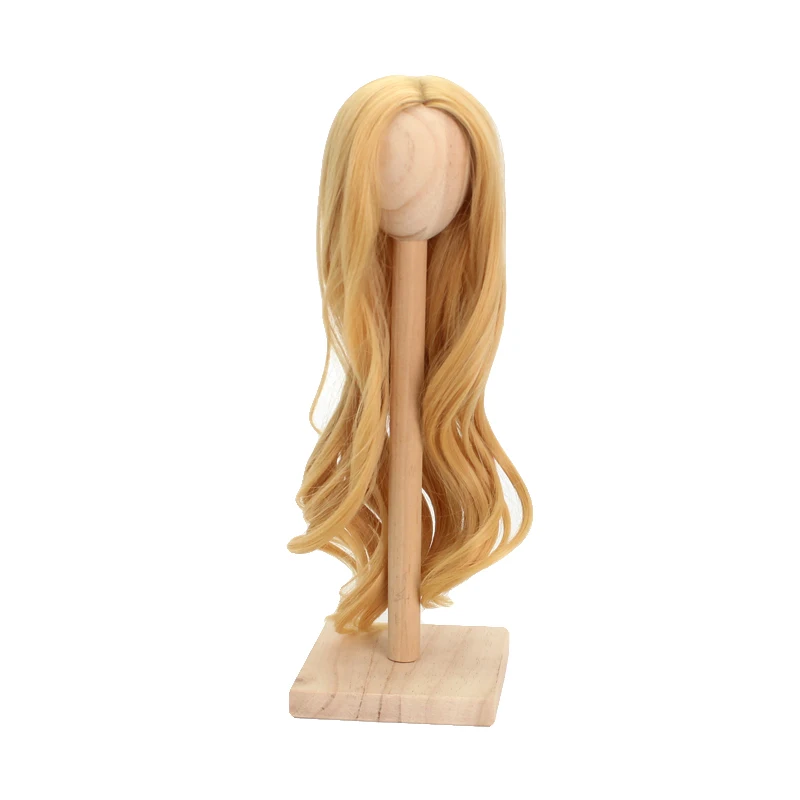 Модный стиль термостойкие провода Синтетические длинные волны вьющиеся волосы парик для BJD куклы парик только - Цвет: T0935