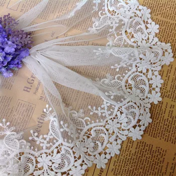 

3 Yards / Lot White Exquisite Embroidery Soluble Lace, 15 Cm Wide Clothing Accessories Lace RS229