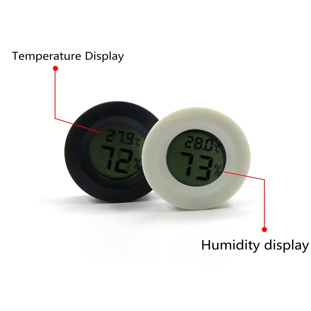 

Black White Mini LCD Digital Thermometer Hygrometer Fridge Freezer Tester Indoor Convenient Temperature Sensor Humidity Meter De