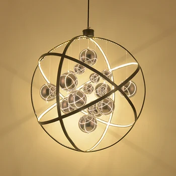 

Post modern LED round pendant lamps fashion restaurant coffee bar personality art and creative glass pendant light Z17549