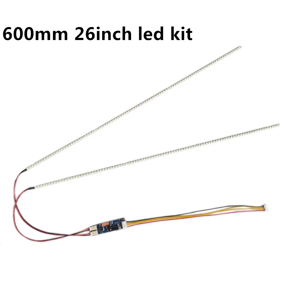 

Universal LED Backlight Lamps Update kit For LCD Monitor 2 LED Strips Support to 26''inch 600mm