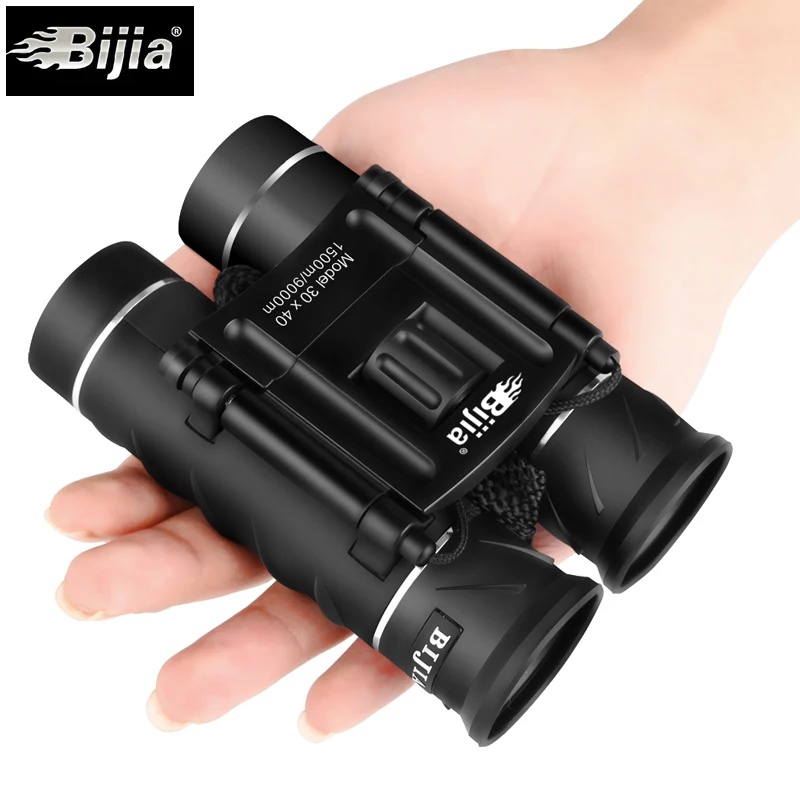 BIJIA 30X40 عالية مرات مطوية الصيد المدمجة مناظير تلسكوب مع Bak4 جميع البصرية FMC فيلم الأخضر ل الصيد السياحة