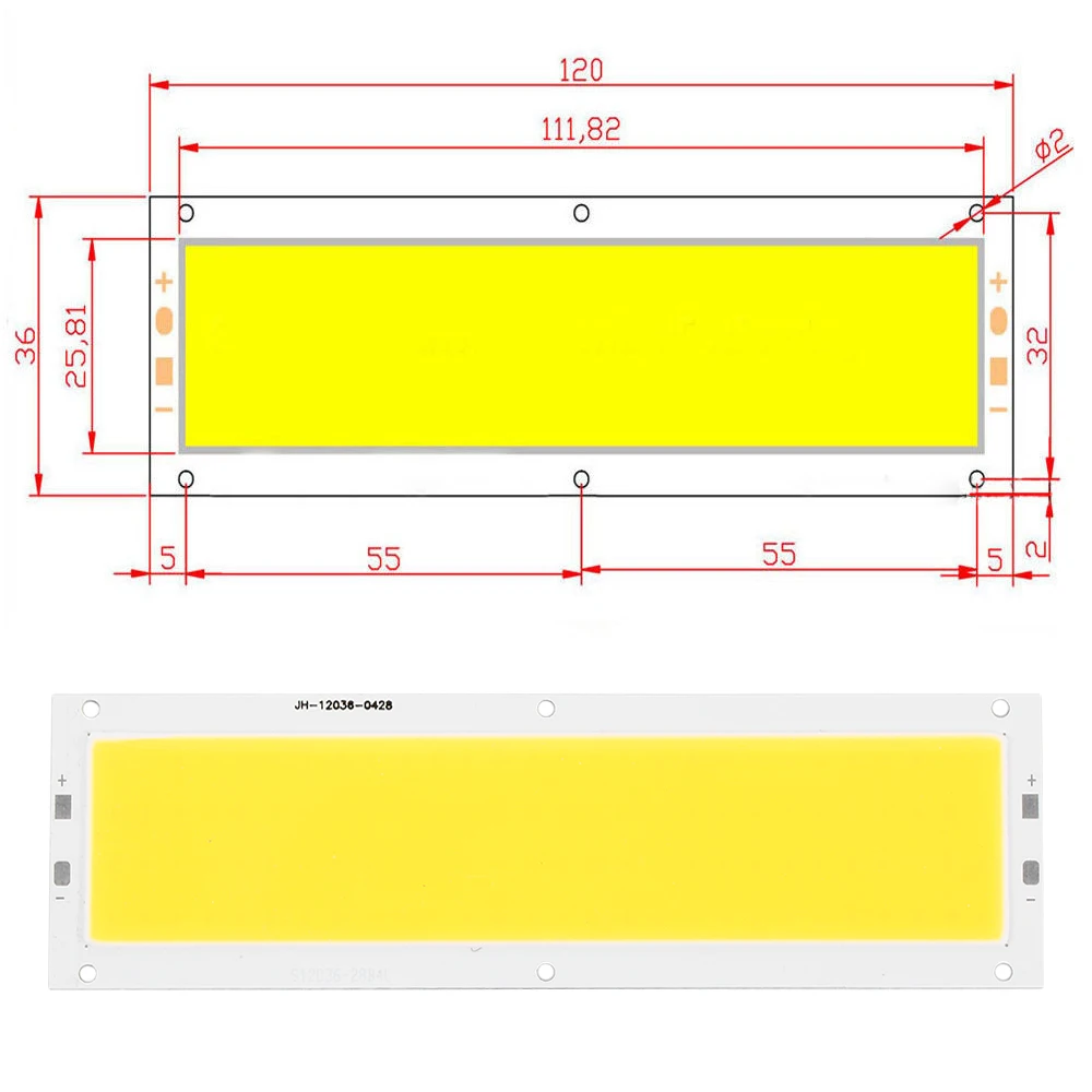 1 шт. 120x36 мм год большая акция MIX DC 12 V-14 V светодиодный COB светодиодные полосы светодиодные лампы светильник на светодиодах Красочные для лампы Светодиодные ленты чип