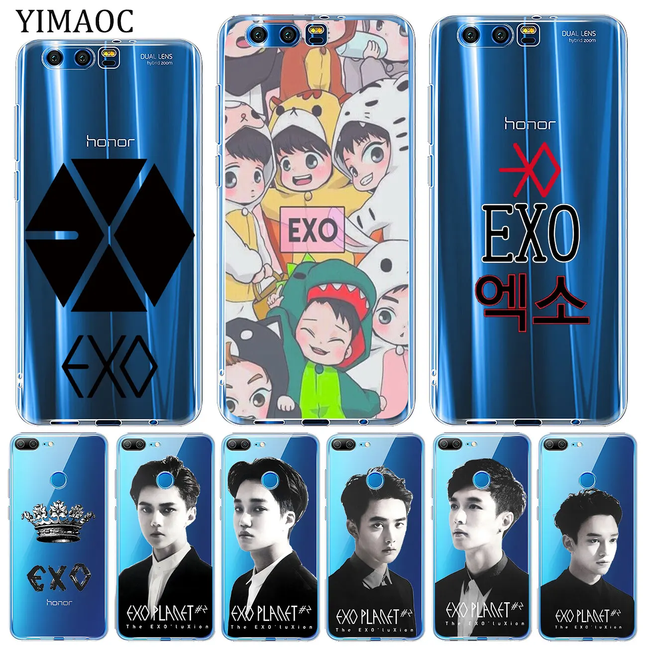 

YIMAOC Kpop exo Lucky one Soft Silicone Case for Huawei Y9 Y7 Y6 Prime 2018 Honor 20 10 9 9X 8C 8X 8 Lite 7X 7C 7A Pro Cover