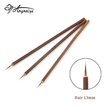 ANGNYA 12 шт. ласки для волос дизайн ногтей ручка для щетки бамбук кисти профессиональный дизайн ногтей кисти для рисования картин маникюрные инструменты