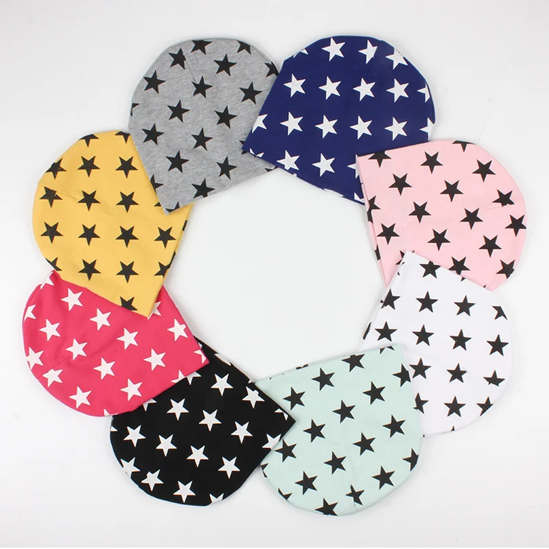 

Cotton Baby Hat Cute Kid Hats Unisex Beanie Star Toddlers Caps Baby Colorful Newborn Children Caps Photography Props Accessories