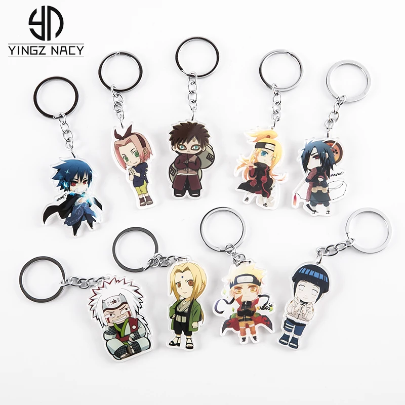 

Anime Naruto Figure Keychains For Women Men Sasuke itachi Kakashi Acrylic Pendant Key Chains Key Ring For Kids Key Holder Gift