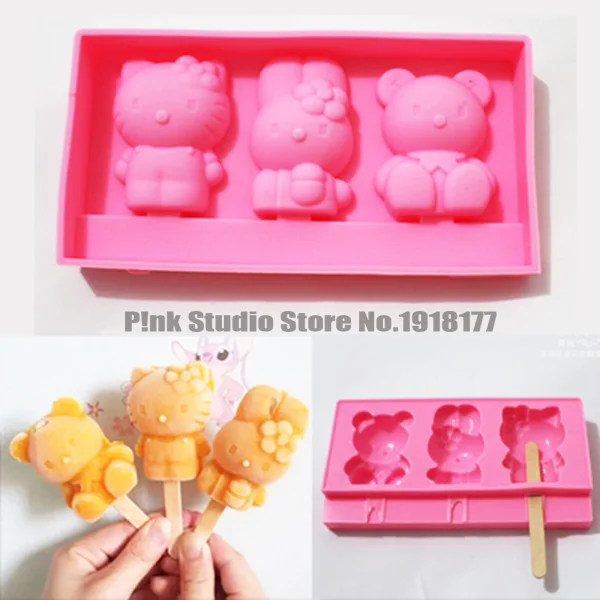 

Creative Kitty Cat Silicone Ice Cube Tray Mold Cookies Chocolate Soap Tool.Cutter Ice Molds Cream Mould Baking Kitchen Tools