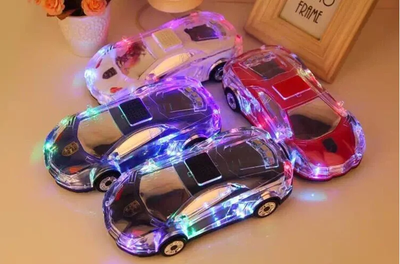 Crystal model car speakers LED Bluetooth Speaker Mini Speakers Portable