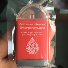 2 шт. активируемый в воде, аварийное освещение СИД, светодиодный потолочный светильник, мини-аварийный на открытом воздухе Предупреждение Ночной свет для бега