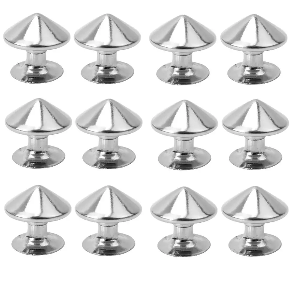 25 Pcs Metal Cone Stud Rivet DIY Leathercraft For Decorating Shoes Bag Belt New