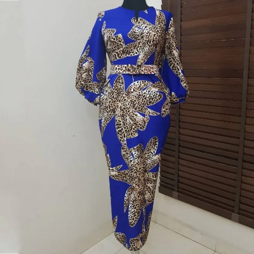 

African Dresses For Women 2019 New African Elastic Bazin Baggy Pants Rock Style Dashiki Sleeve Dress For Lady Africa Clothing