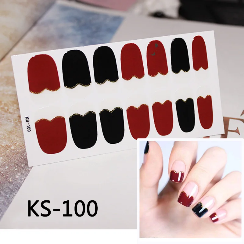 Waterproof Gradient Color Full Nail Stickers with Decals Strips for Girls CD88 | Красота и здоровье