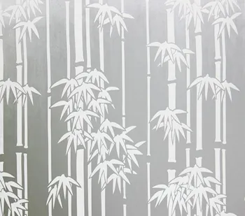 

PVC Privacy Frosted Frost Home Bedroom Bathroom Glass Window Film Treatments (Width 45-75cm ) *length 300cm white bamboo
