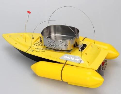 Blueskysea обновленная T10 Мини RC приманка лодка Карп рыбацкие лодки 300 м дистанционное управление анти трава ветер 1200 г для рыболокатора корабль - Цвет: Yellow