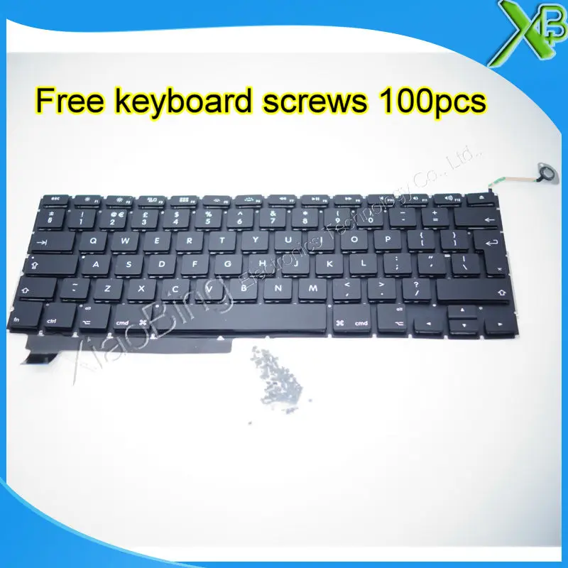 

Brand New For MacBook Pro 15.4" A1286 UK keyboard+100pcs keyboard screws 2009-2012 Years