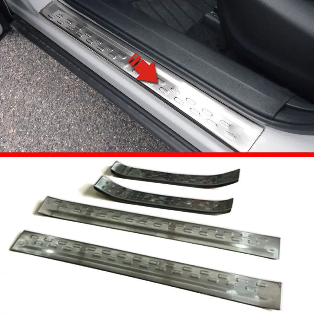 Car Outer Door Sill Scuff Plate Guard Trim Stainless Steel For Mazda CX