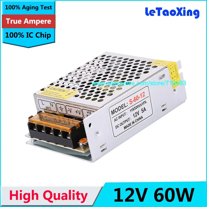 

60W Switching Switch Power Supply Driver for LED Strip Light DC 12V 5A