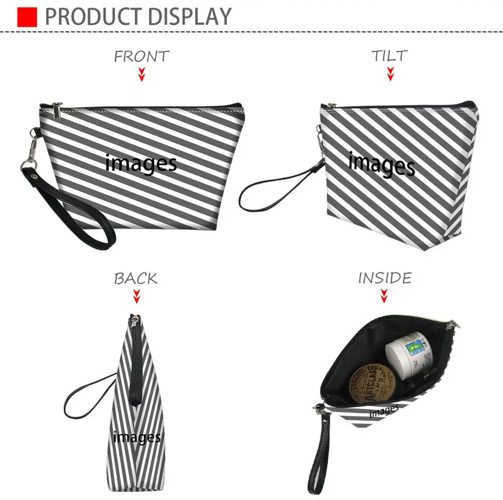 Noisydesigns 3D индивидуальные сумки с рисунком, Прямая поставка, Холщовая Сумка для покупок, женские большие сумки, сумка через плечо - Цвет: Z8-Make up bag