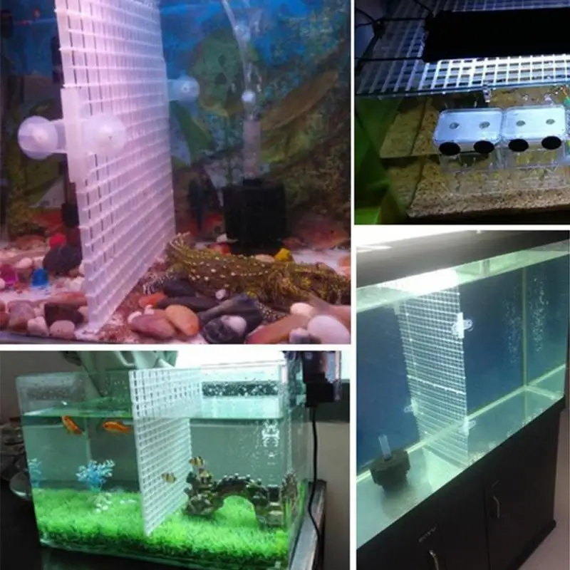 MTMTOOL Aquarium Isolation Plate Fish Tank Divider Filter Suction Cup Divider Holders Bracket 