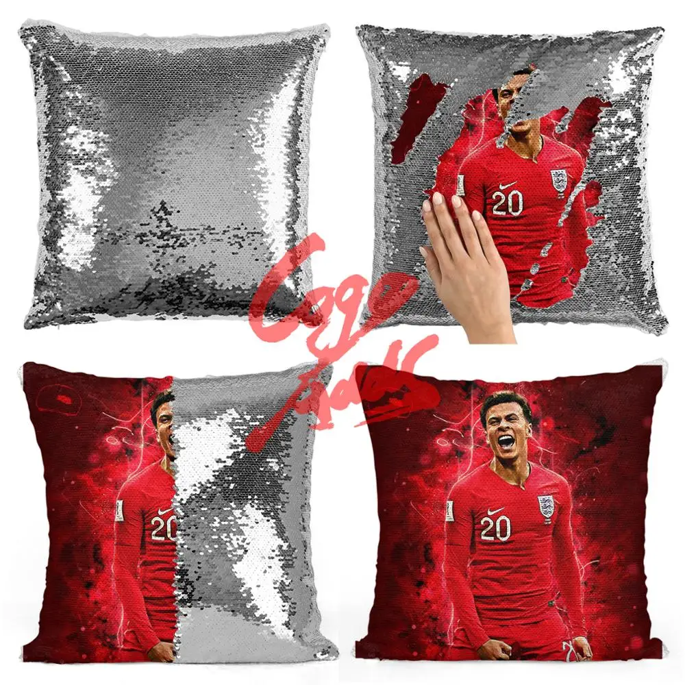 

Dele Alli Mermaid Sequins Pillowcase Double Color Paillette Pillowcase Bling Cushion Cover Glitter Sequins Throw Pillow Case