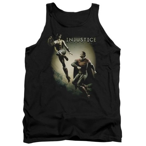 Trevco Injustice Gods Among Us-Battle Of The Gods Adult Tank Top Black - 2X