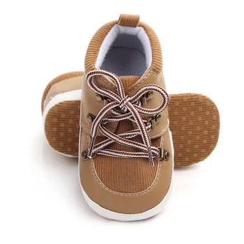 

New Baby Gentleman Shoes Newborn PU Suede Lace Casual Baby Boy Shoes Cotton First Walker